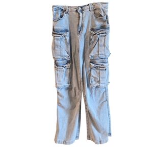 Fashion Nova Light Blue‎ Cargo Pants